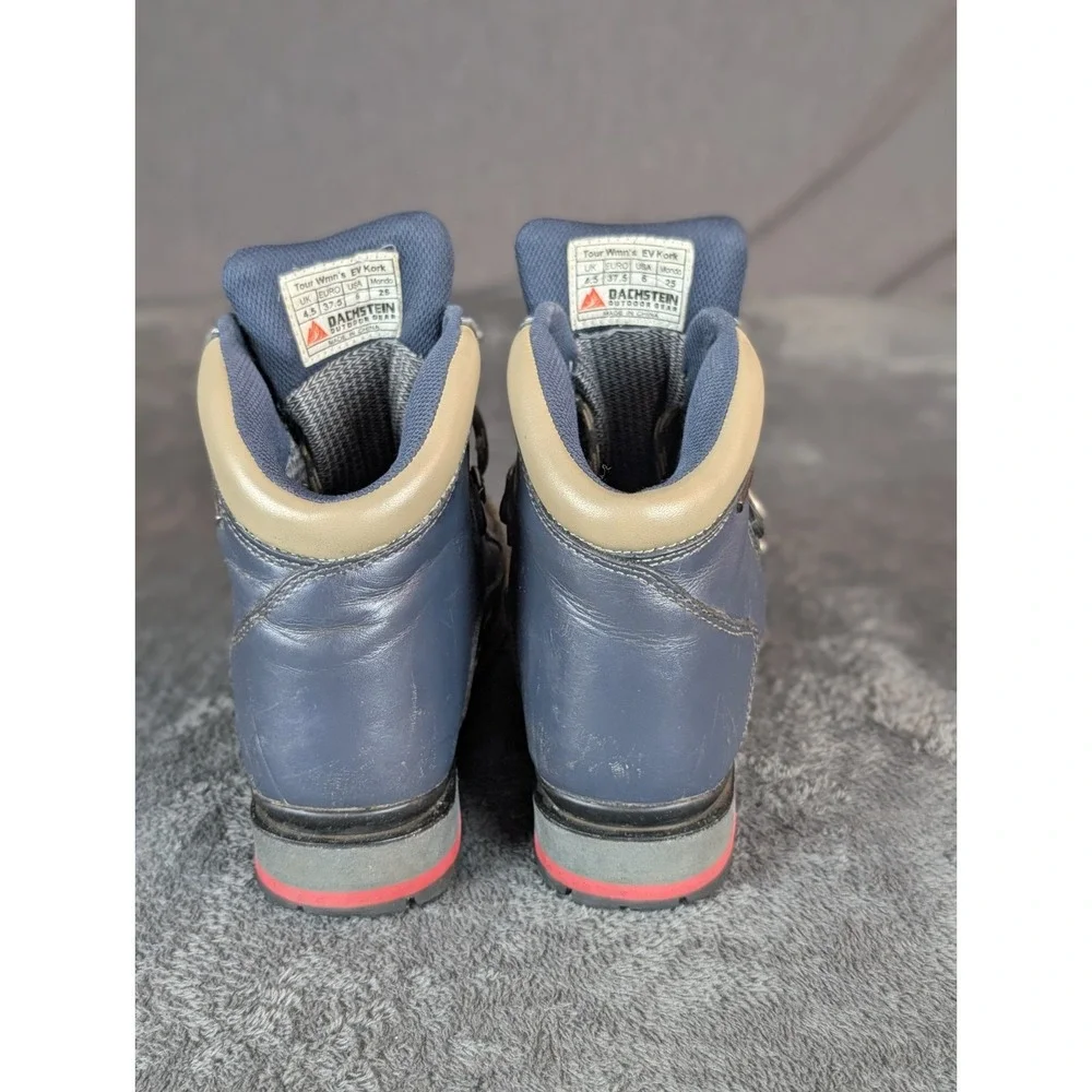 Dachstein Tour Vibram EV Kork Blue Leather Hiking Boots Size US 6 retro-alpine